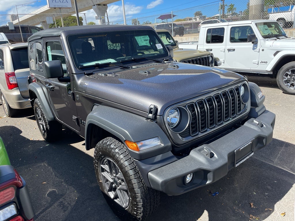 2026 Jeep Wrangler WRANGLER 2-DOOR SPORT S in Granite Crystal Metallic Clear-Coat Exterior Paint — front three-quarter view
