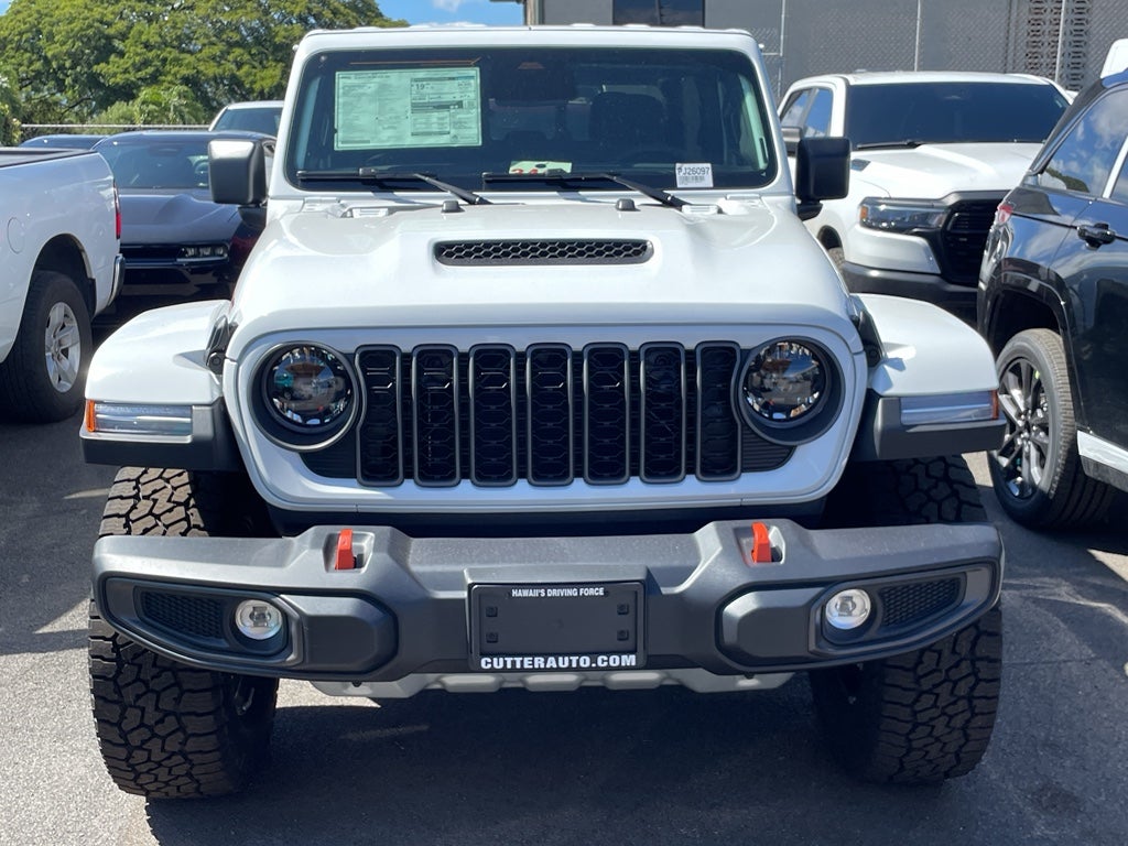 2026 Jeep Gladiator GLADIATOR MOJAVE 4X4 in Bright White Clear-Coat Exterior Paint — front three-quarter view