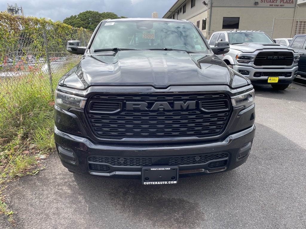 2026 RAM Ram 1500 RAM 1500 BIG HORN CREW CAB 4X4 5'7' BOX in Diamond Black Crystal Pearl-Coat Exterior Paint — front three-quarter view