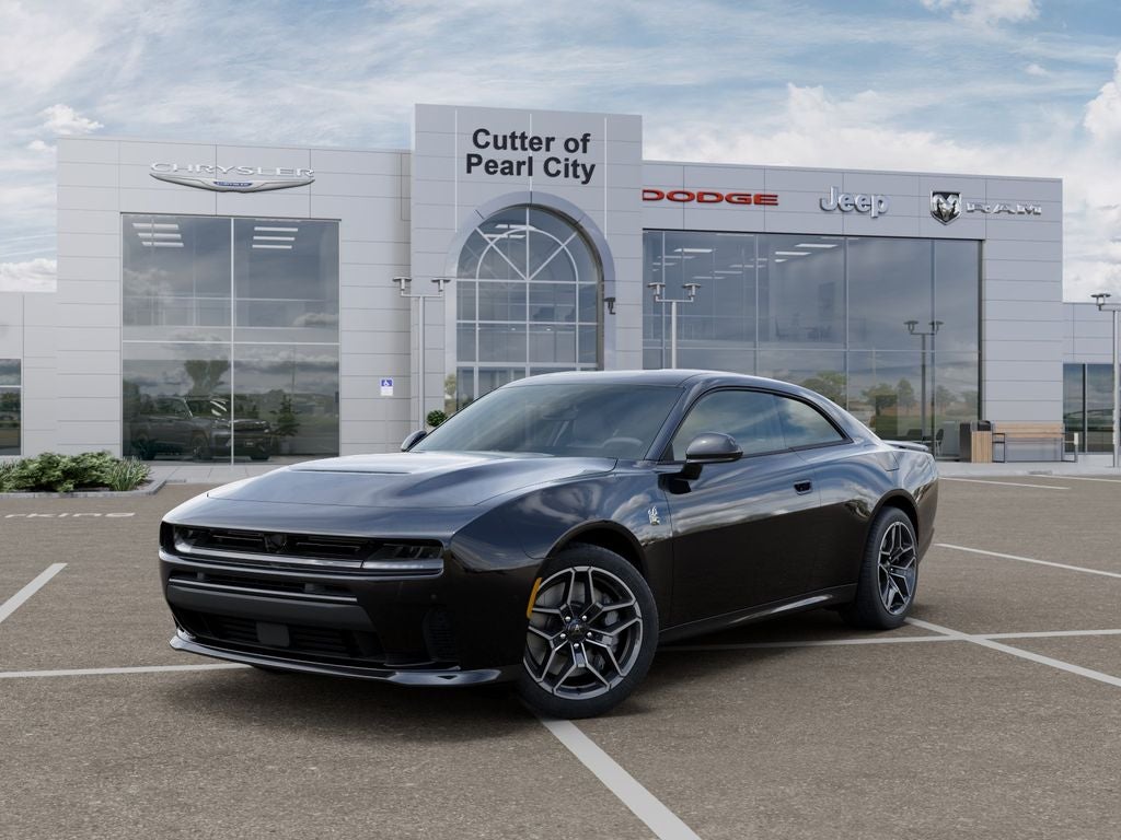 2026 Dodge Charger CHARGER SCAT PACK 2-DOOR AWD in Diamond Black Crystal Pearlcoat — front three-quarter view
