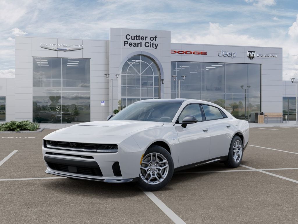 2026 Dodge Charger CHARGER R/T 4-DOOR AWD in White Knuckle Exterior Paint — front three-quarter view