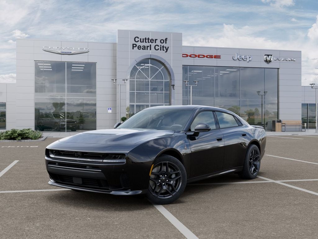 2026 Dodge Charger CHARGER SCAT PACK 4-DOOR AWD in Diamond Black Crystal Pearlcoat — front three-quarter view