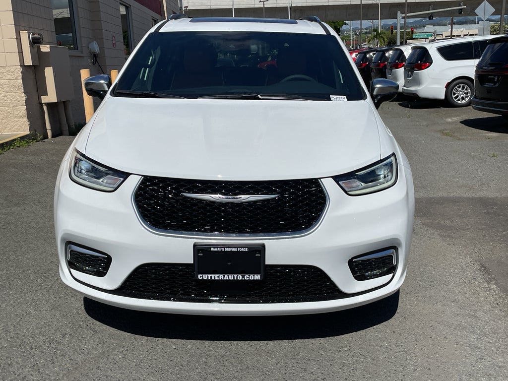 2026 Chrysler Pacifica PACIFICA PINNACLE in Bright White Clear-Coat Exterior Paint — front three-quarter view