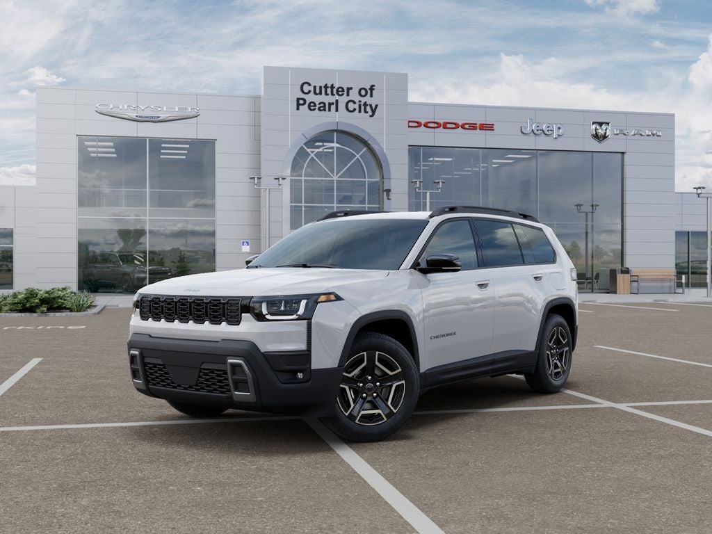 2026 Jeep Cherokee CHEROKEE LIMITED 4X4 in Bright White Clear-Coat Exterior Paint — front three-quarter view