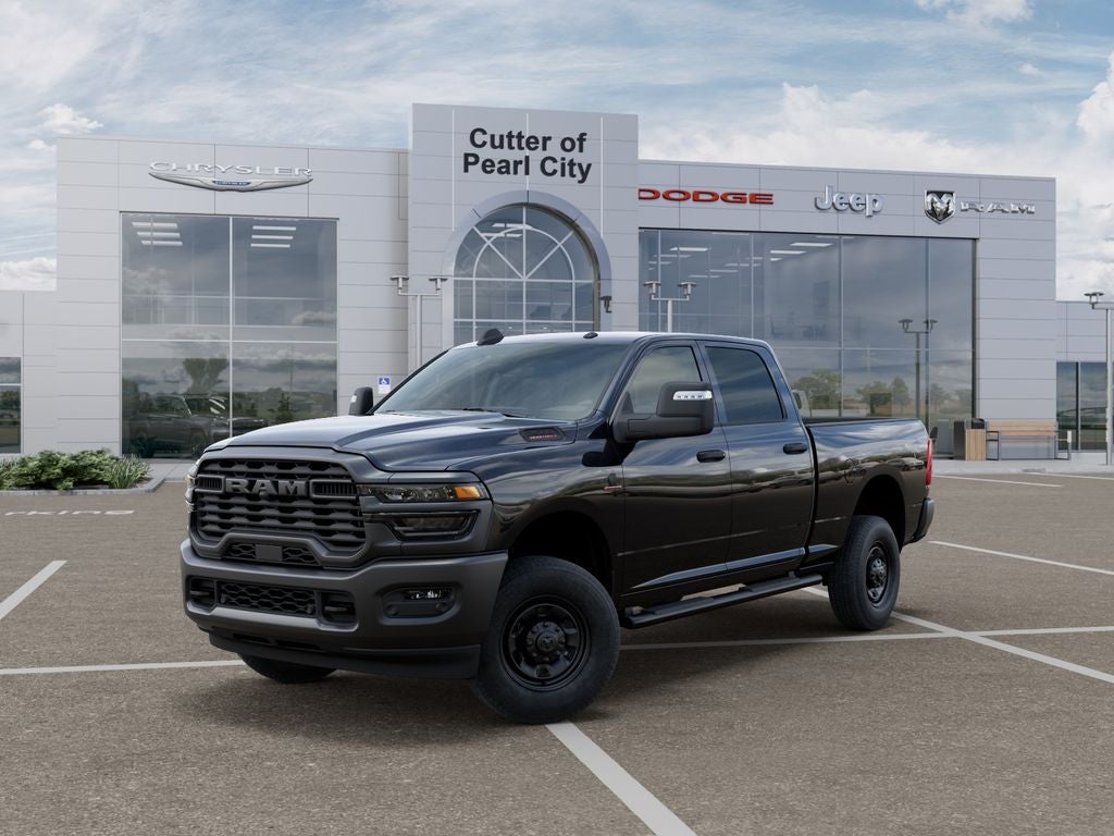 2026 RAM Ram 2500 RAM 2500 TRADESMAN CREW CAB 4X4 6'4' BOX in Diamond Black Crystal Pearl-Coat Exterior Paint — front three-quarter view