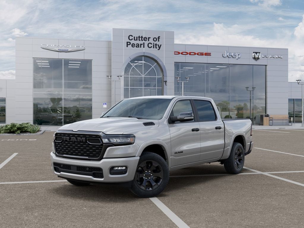 2026 RAM Ram 1500 RAM 1500 BIG HORN CREW CAB 4X4 5'7' BOX in Silver Zynith Exterior Paint — front three-quarter view