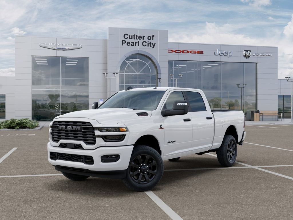 2026 RAM Ram 2500 RAM 2500 BIG HORN CREW CAB 4X4 6'4' BOX in Bright White Clear-Coat Exterior Paint — front three-quarter view
