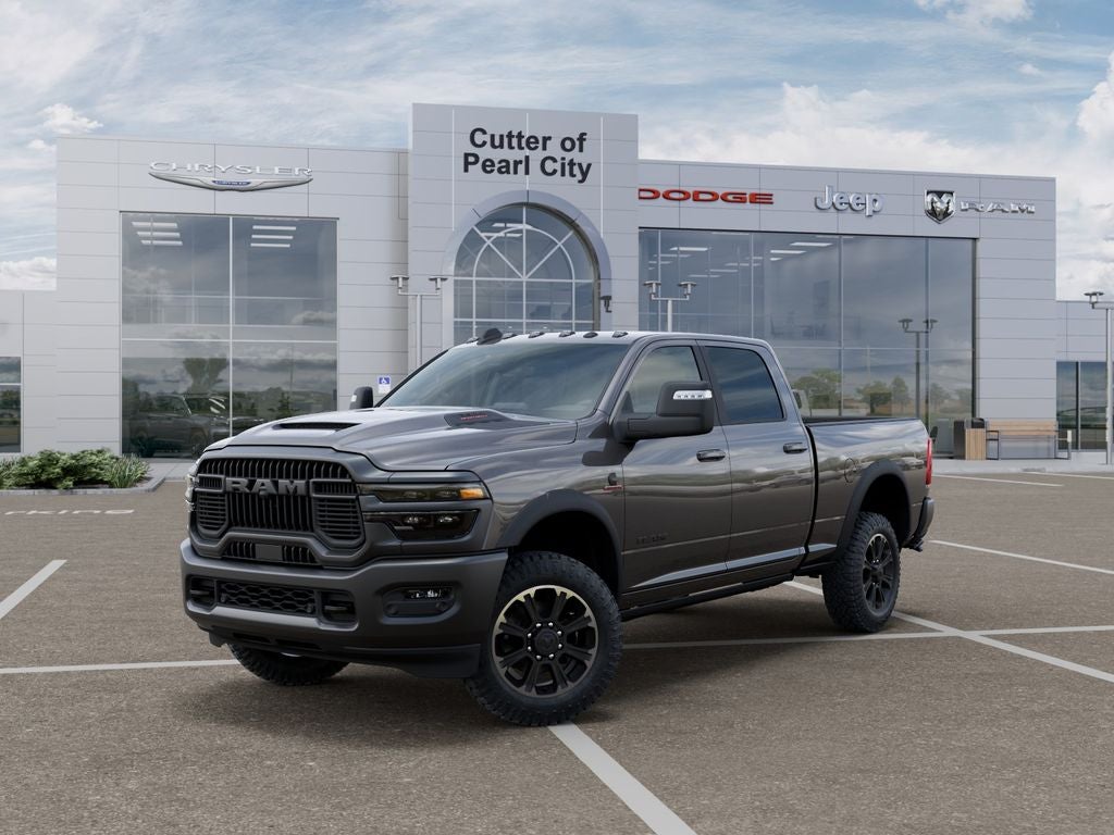 2026 RAM Ram 2500 RAM 2500 REBEL CREW CAB 4X4 6'4' BOX in Granite Crystal Metallic Clear-Coat Exterior Paint — front three-quarter view