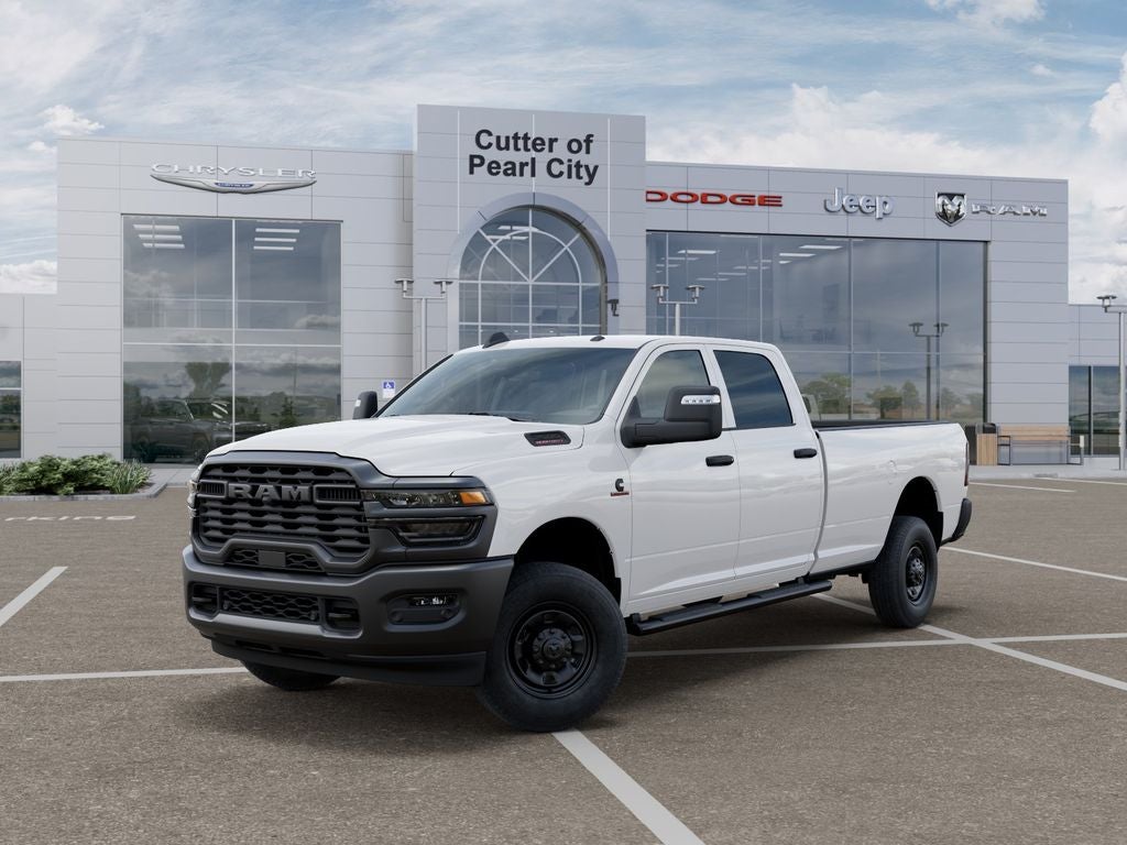 2026 RAM Ram 2500 RAM 2500 TRADESMAN CREW CAB 4X4 8' BOX in Bright White Clear-Coat Exterior Paint — front three-quarter view