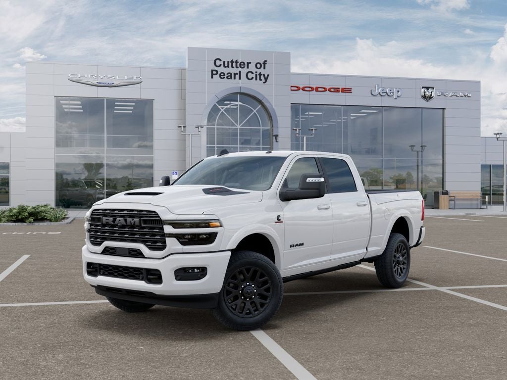 2026 RAM Ram 2500 RAM 2500 LIMITED CREW CAB 4X4 6'4' BOX in Bright White Clear-Coat Exterior Paint — front three-quarter view