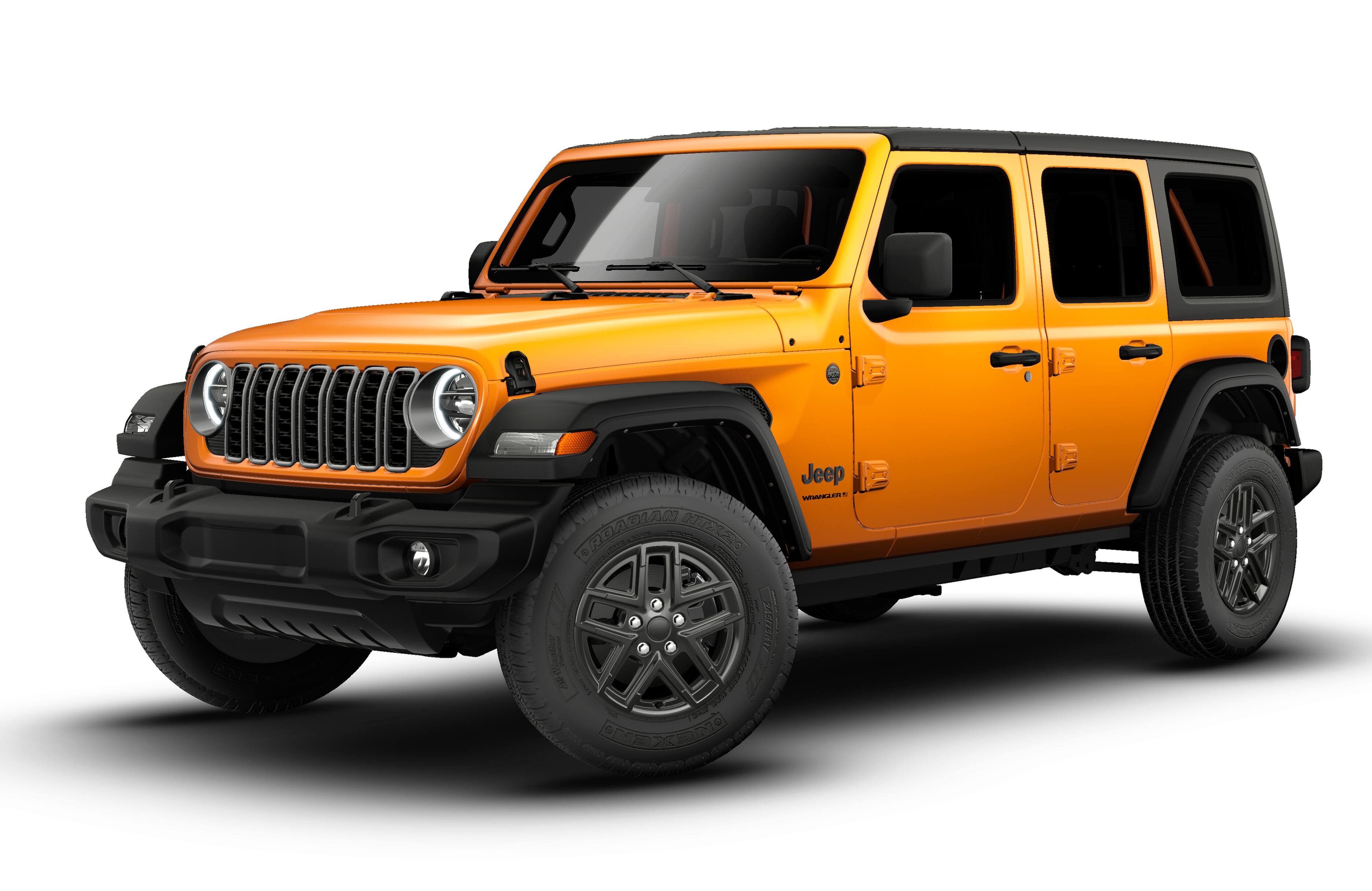 2026 Jeep Wrangler WRANGLER 4-DOOR SPORT S in Joose Exterior Paint — front three-quarter view