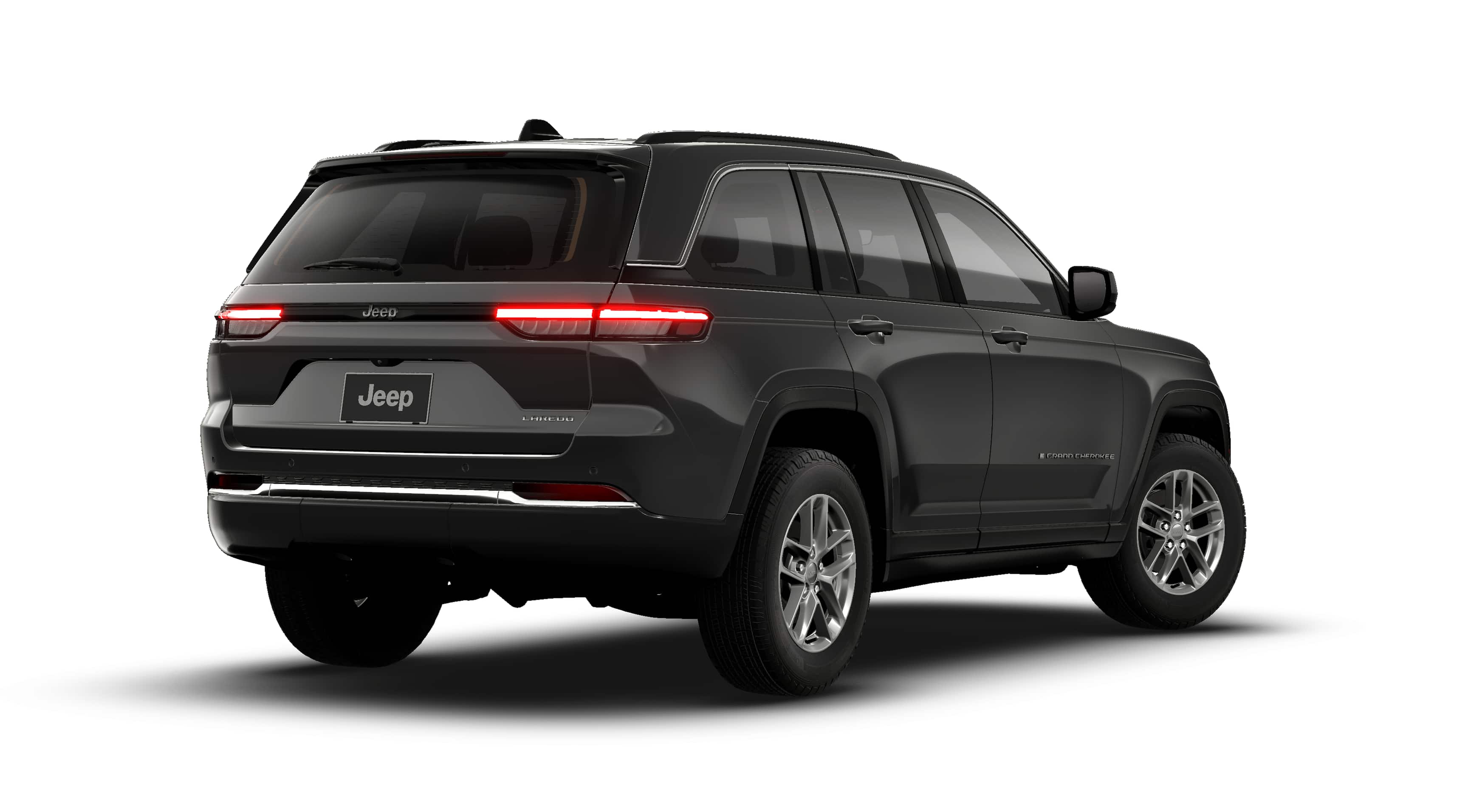 2026 Jeep Grand Cherokee GRAND CHEROKEE LAREDO 4X2 in Baltic Gray Metallic Clear-Coat Exterior Paint — front three-quarter view